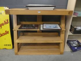 Modern oak four tier display stand