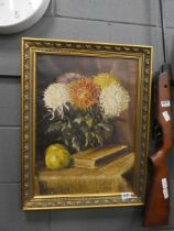 A. Weir... (20th Century), A still life study of chrysanthemums, indistinctly signed and dated '