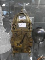 Brass lantern clock