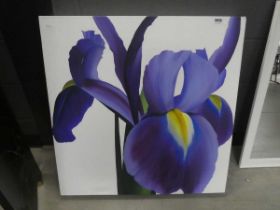 Modern oil on canvas of irises