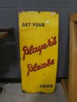 Players cigarette enamelled sign