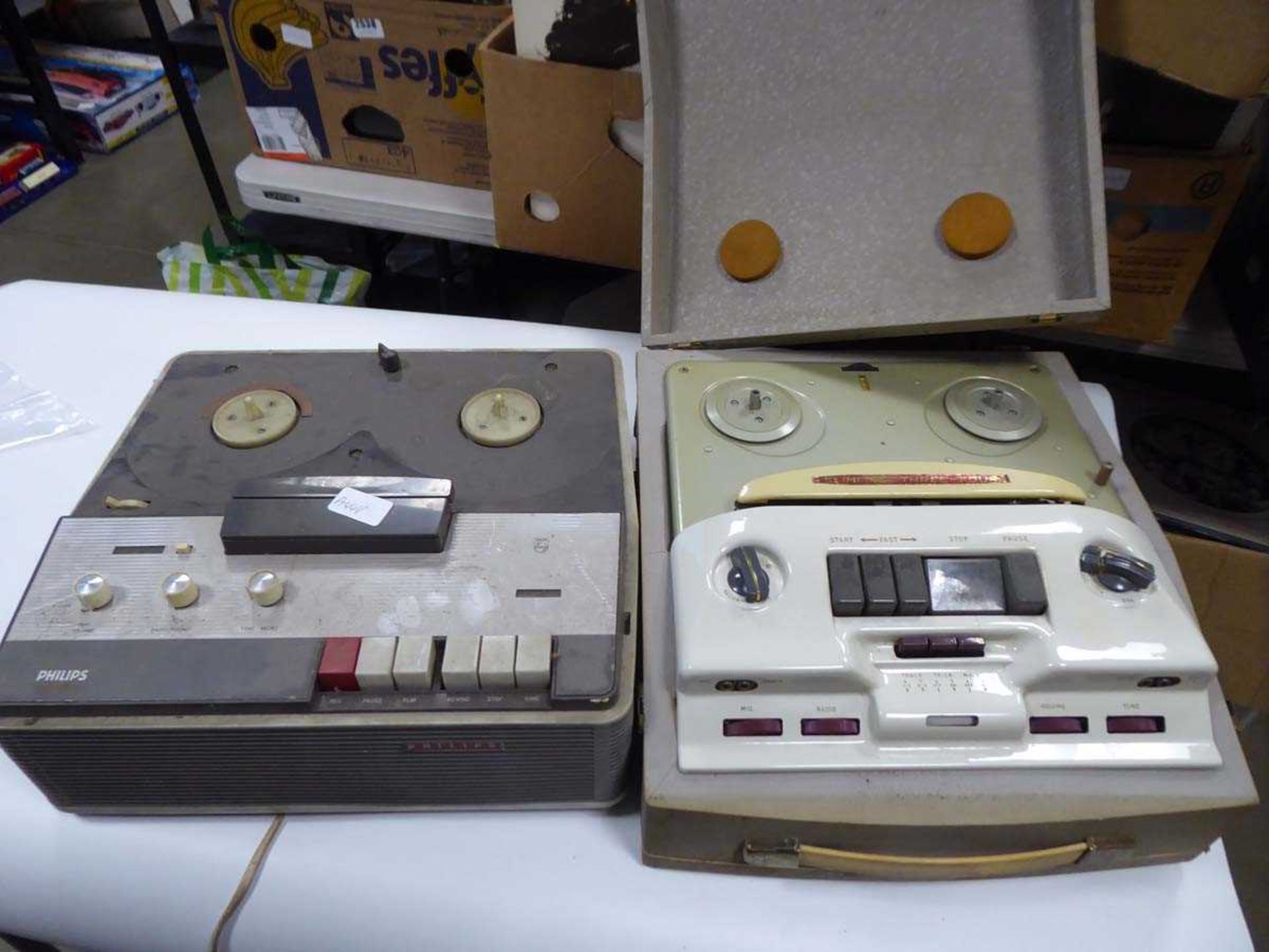 2 Philips reel to reel players