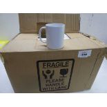 +VAT Box of 27 plain white coffee mugs