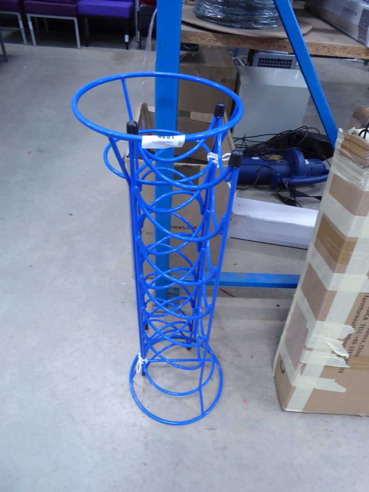 +VAT Two blue metal stands