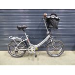 Silver battery powered electric bike, no battery or charger