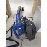 Blue electric leaf blower