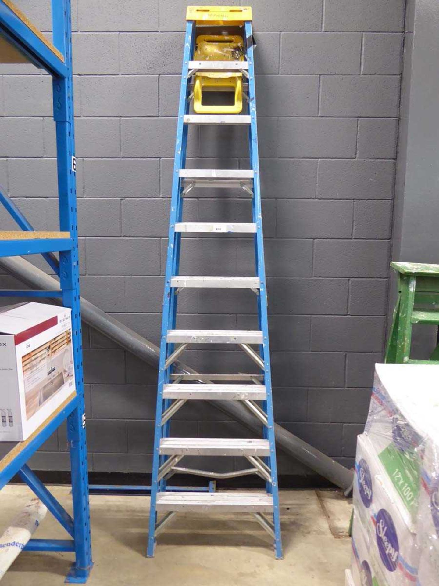 +VAT Blue and silver electricians style stepladder
