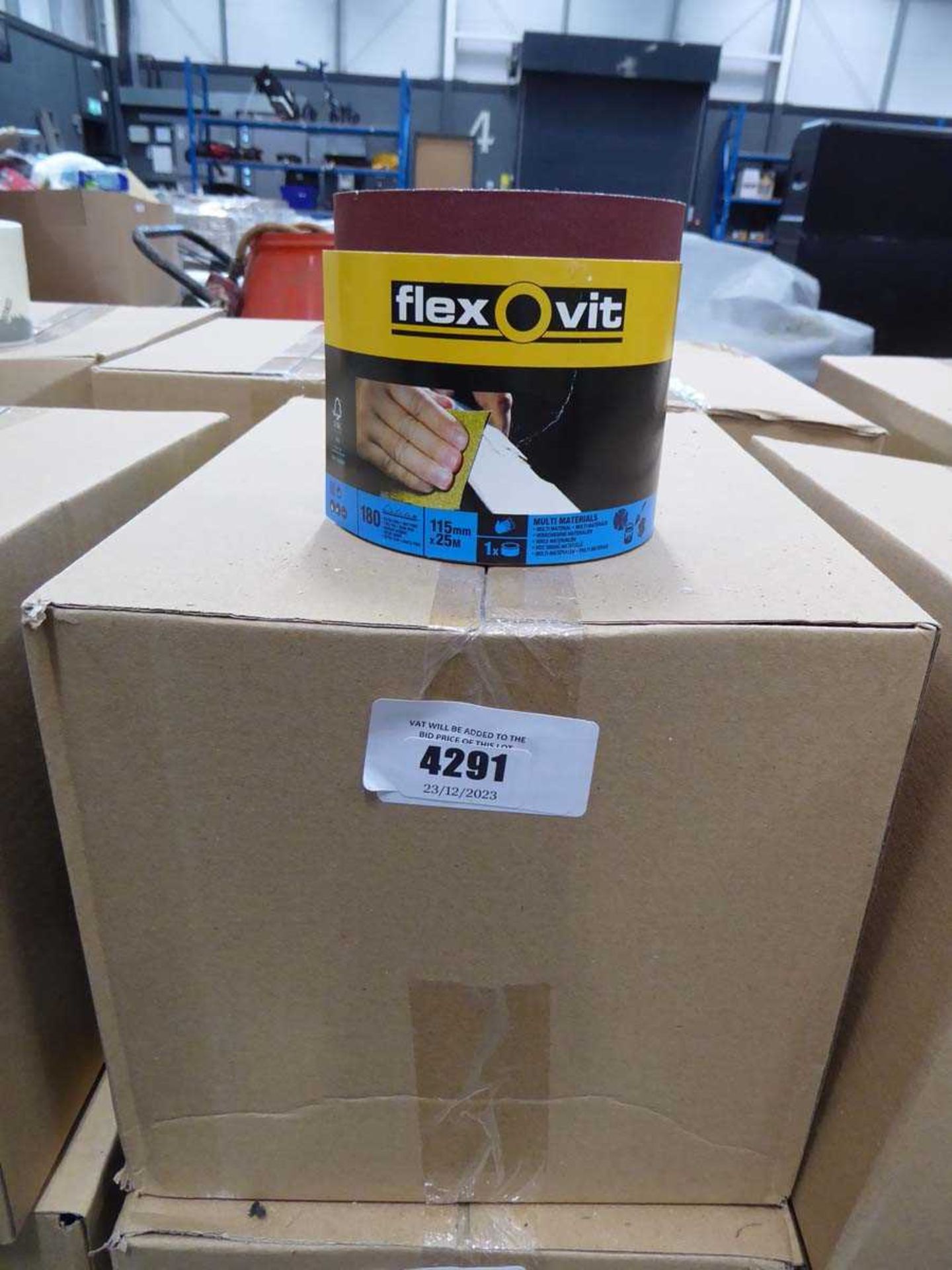 +VAT Box of six rolls of 180 grit sandpaper