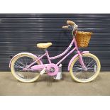 +VAT Pink girls bike with front basket