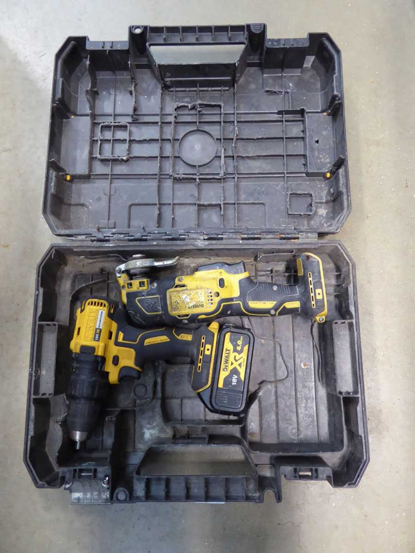 DeWalt drill and multi tool with 1 battery, no charger