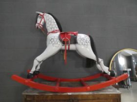 Large painted rocking horse