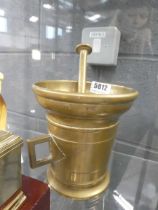 Brass pestel and mortar