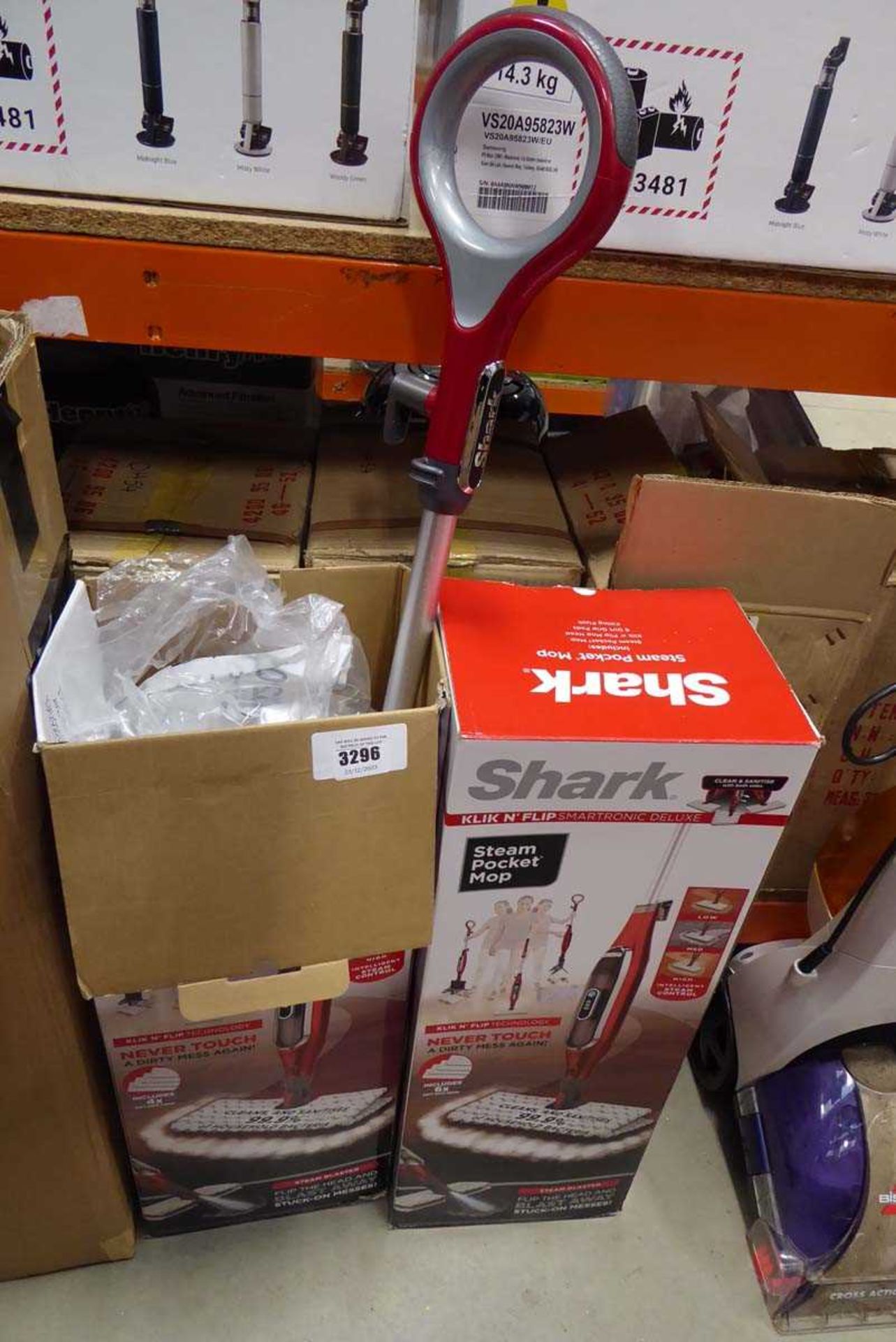 +VAT 2 upright Shark steam mops