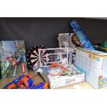 +VAT Assorted toys to include Mario Kart, dart board, power unicorn etc