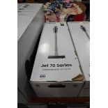 +VAT Samsung Jet 70 Series cordless stick vacuum with box, pole, head, 2 attachments, battery and