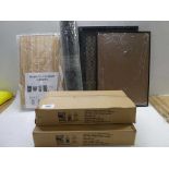 +VAT 2 boxes of 100 heavy duty sacks, 2 picture frames, 6ft carpet runner and bamboo laundry hamper