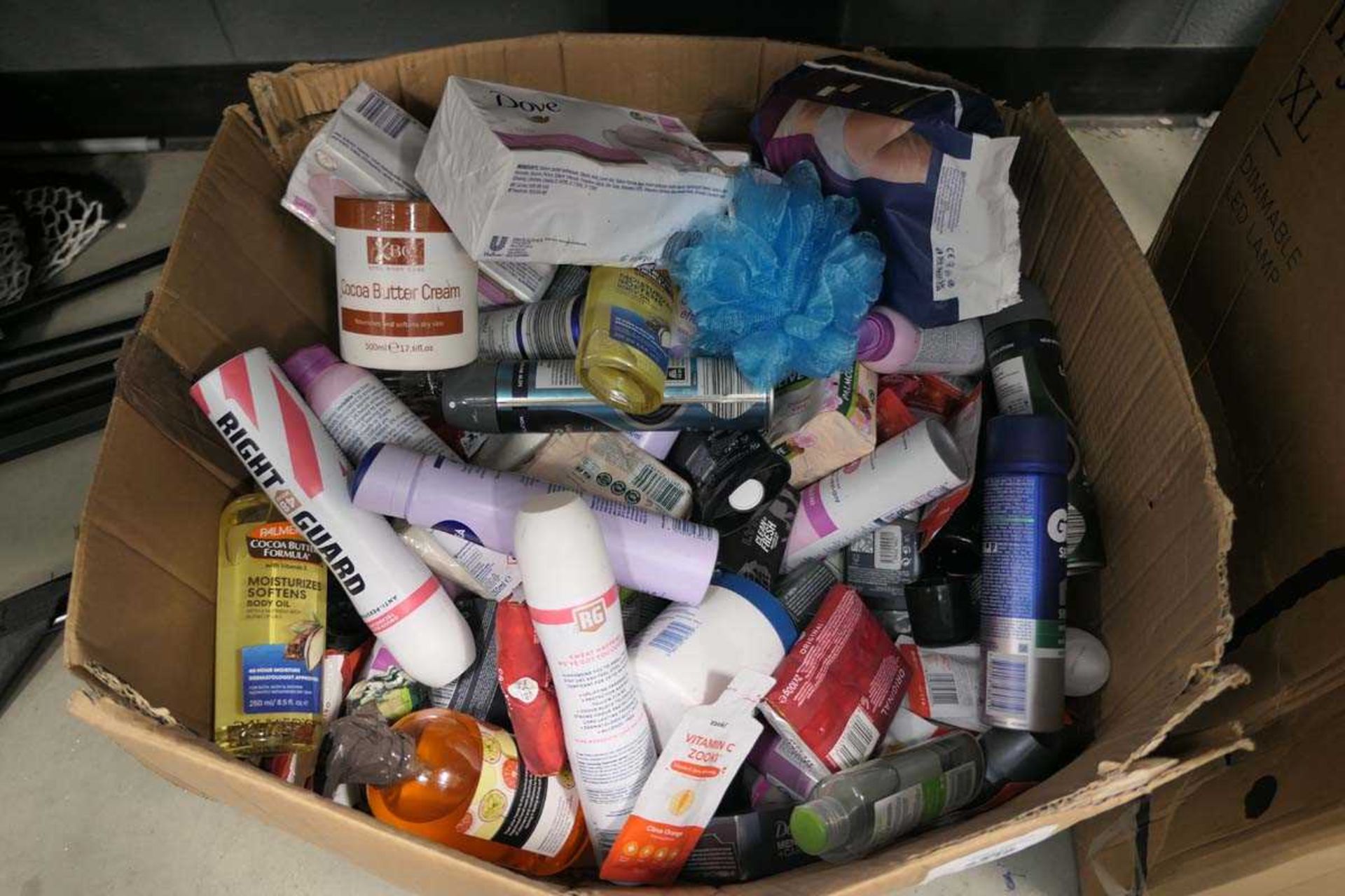 +VAT Box of assorted toiletries and cosmetics