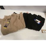 +VAT 3 ladies fleecy tops by Nautica in black and beige