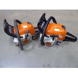 2 Stihl chainsaw bodies, no bars or chains