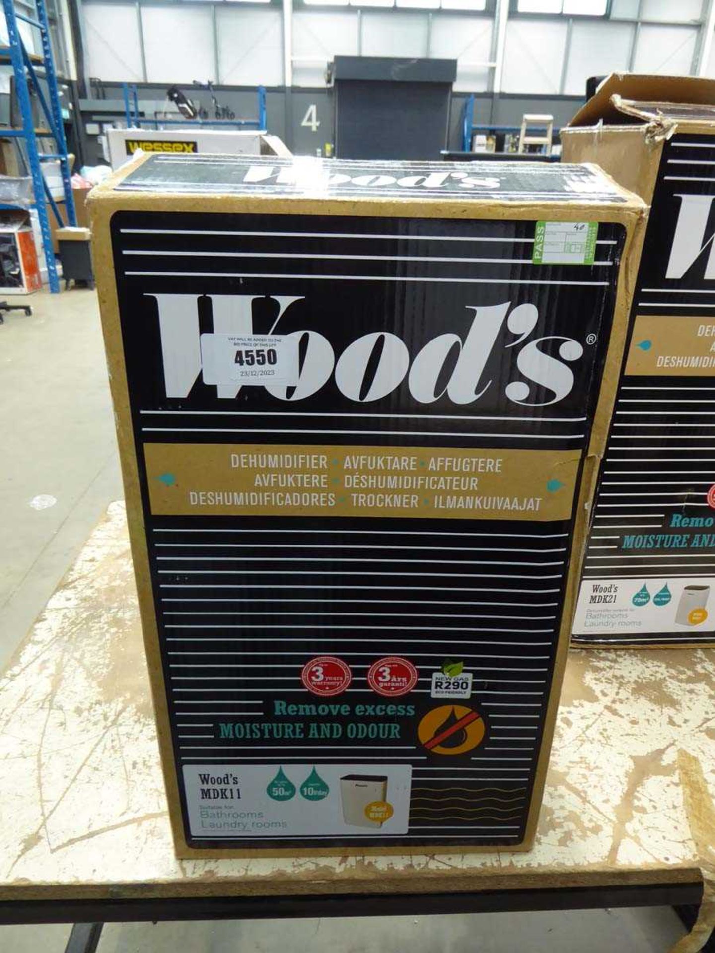 +VAT Small boxed Woods dehumidifier