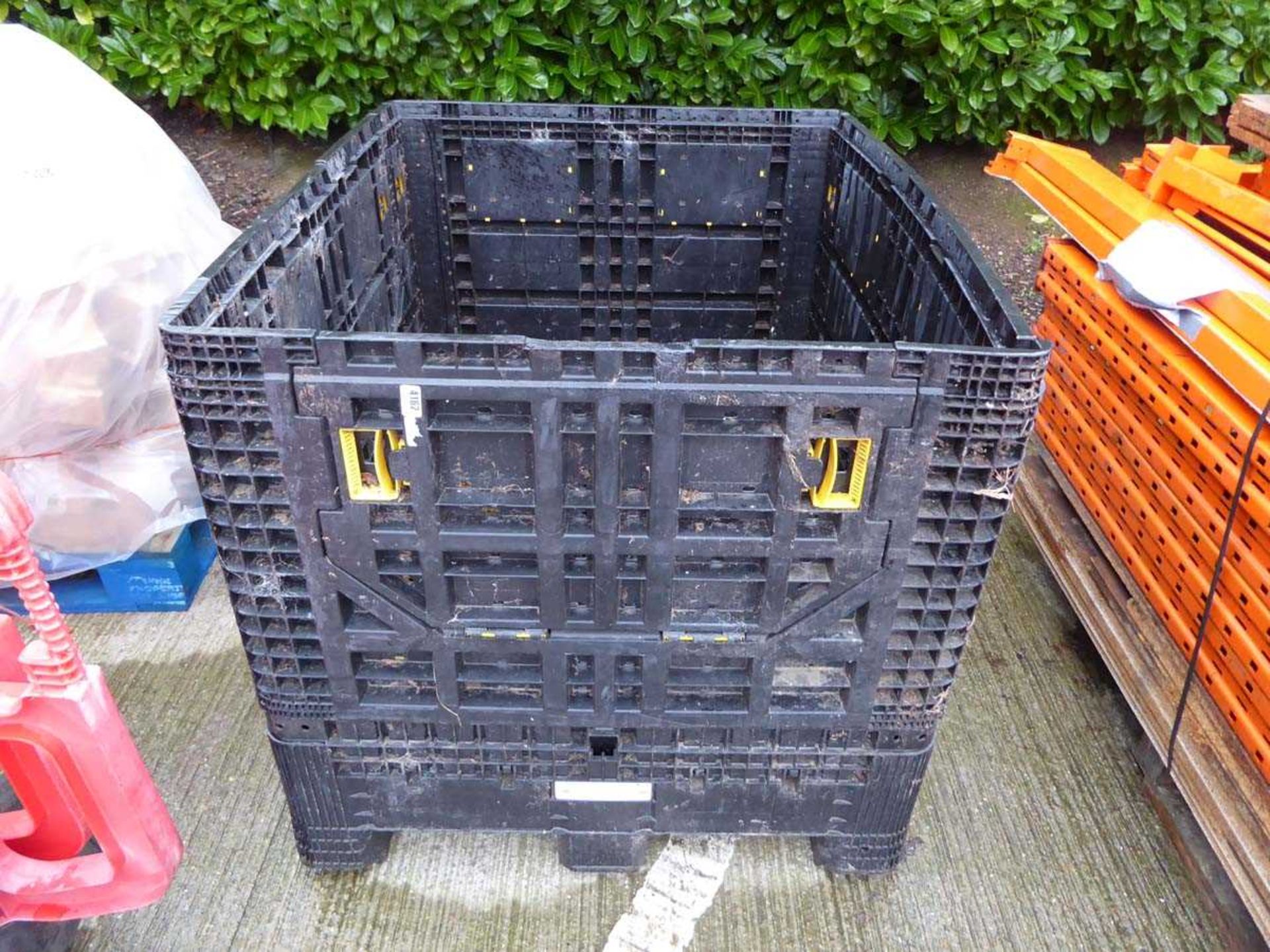 Large plastic fold up crate