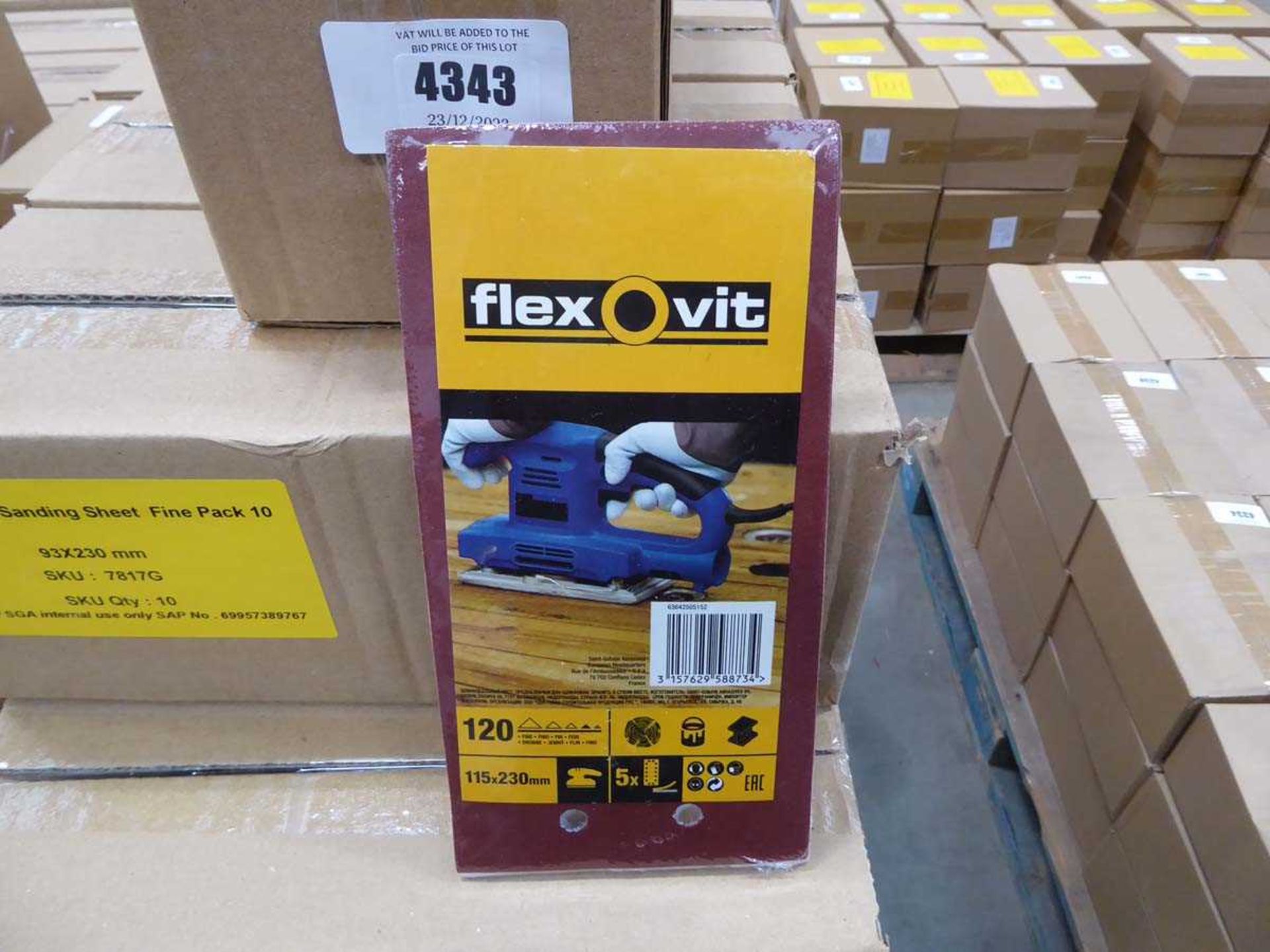 +VAT 4 boxes of Flexovit 120 sanding sheets - Image 2 of 2