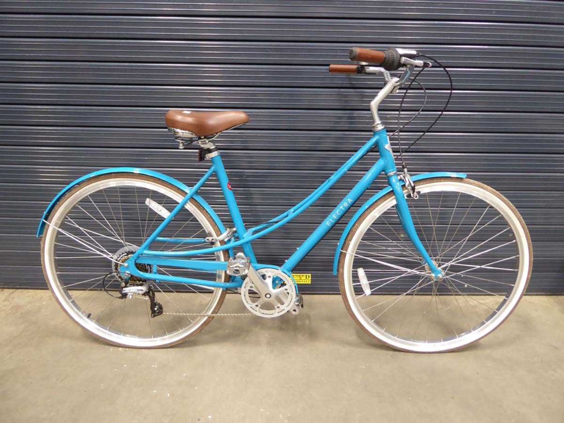 Turquoise ladies bike