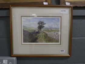 Ltd Edn print - dry stone wall in lake district