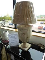 +VAT Large ballista pedal lamp in off white terracotta together with shade