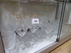 +VAT Shelf of various drinking glasses and jugs