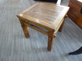 +VAT Rustic wood effect square coffee table