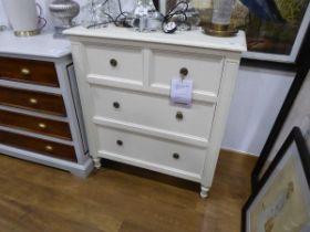 +VAT Avignon cream painted chest of 4 drawers