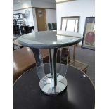 +VAT Circular mirrored finish occasional table