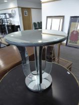+VAT Circular mirrored finish occasional table
