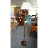 +VAT Black and brown metal standard lamp with shade