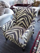 +VAT Eichholtz Jenner armchair in zebra print
