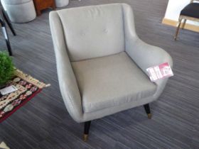 +VAT Hooper armchair in silver material