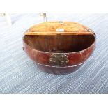 +VAT Oriental style wood and metal bound 2 handled bucket