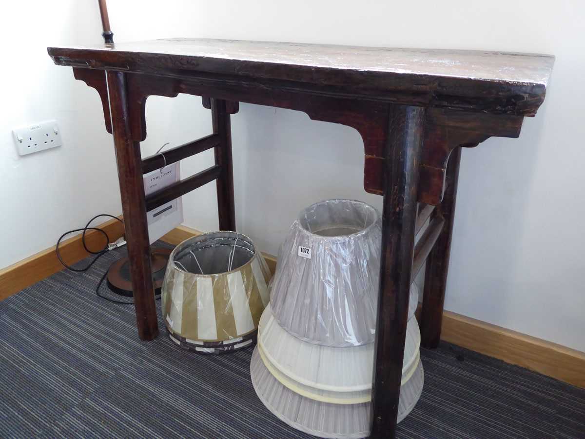 +VAT Oriental distressed wood side table