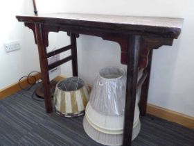 +VAT Oriental distressed wood side table