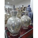 +VAT 4 various silvered glass table lamp bases