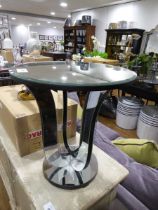 +VAT Circular mirrored occasional table