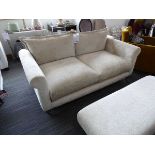 +VAT Harrison 3 seater sofa in Alexandra plain natural material together with a matching long