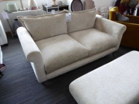 +VAT Harrison 3 seater sofa in Alexandra plain natural material together with a matching long