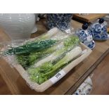 +VAT Nine baskets of artificial vegetables, etc