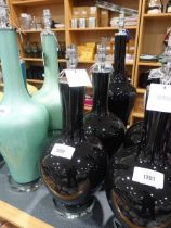 +VAT Two Altea lamp bases - jet black