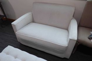 +VAT Small 2 seater sofa in off white velvet material