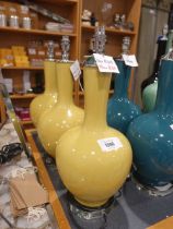 +VAT Three Altea lamp bases - yellow