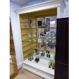 +VAT Cream illuminated display unit with glass shelves approximate dimensions 140cm wide x 210cm