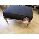 +VAT Le Manior stool in black upholstery 66 x 50 x 44cm high (including cushion)